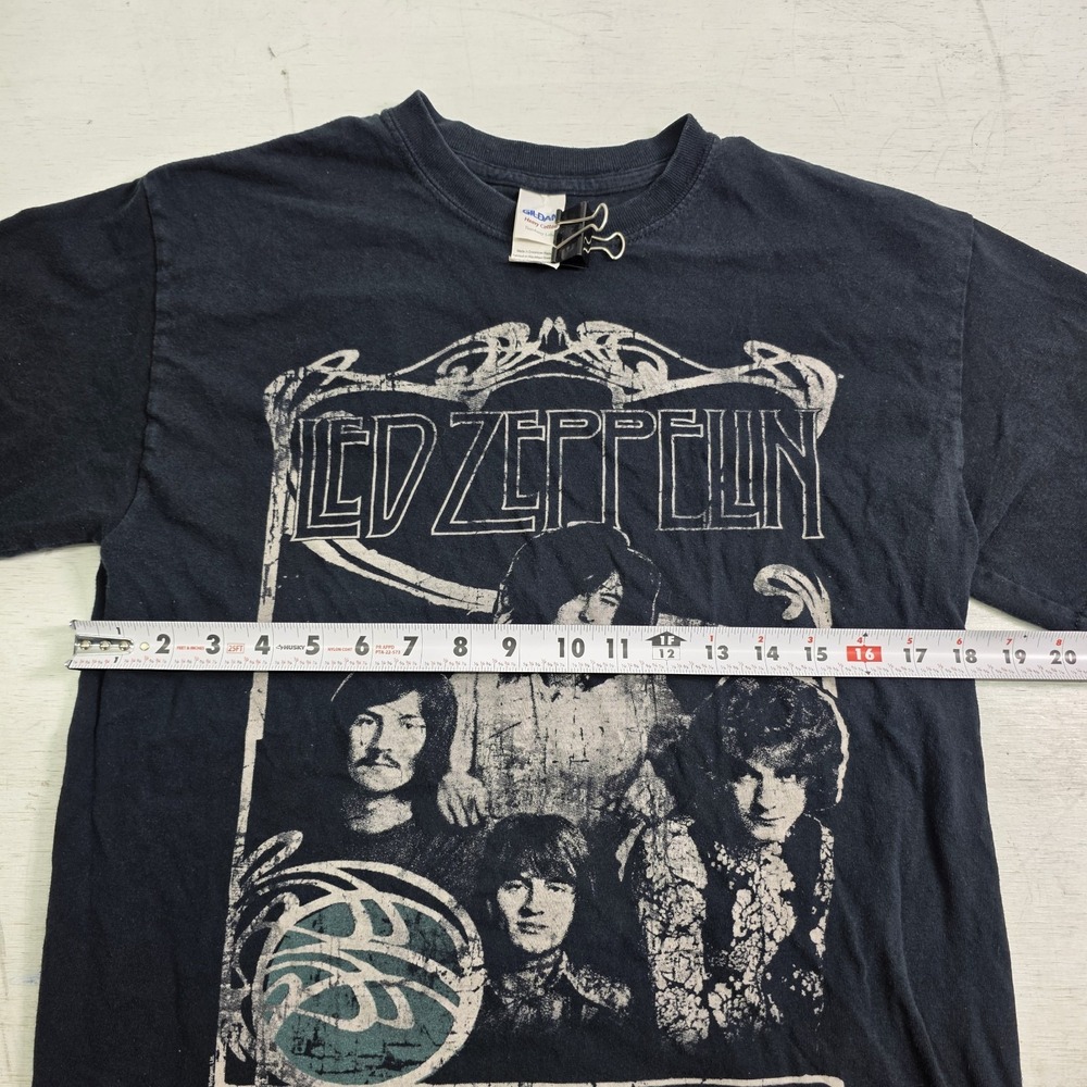 Led Zeppelin 1969 Band Promo Photo Classic Rock Metal Faces Graphic T-Shirt Sz M - Picture 5 of 6